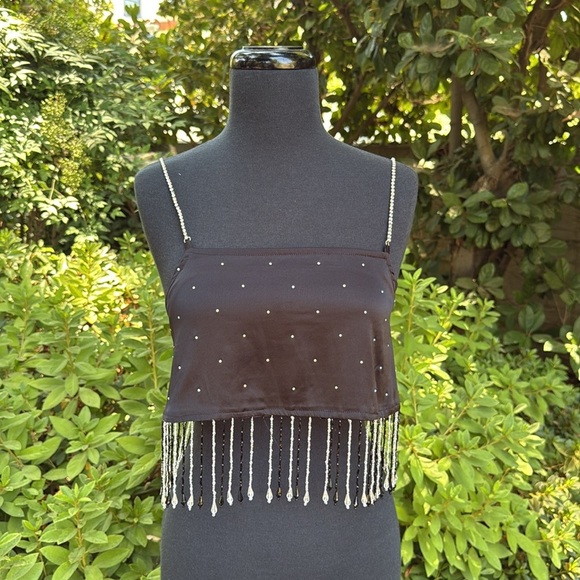 Urban Outfitters Tops - NWT Urban Outfitters "Milina" cropped embellished camisole - size XS